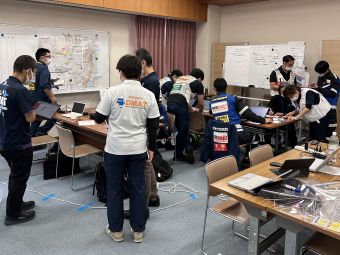 防災訓練（DMAT支援指揮所）